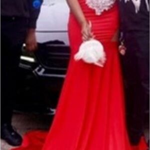 Elegant Red Evening Gown